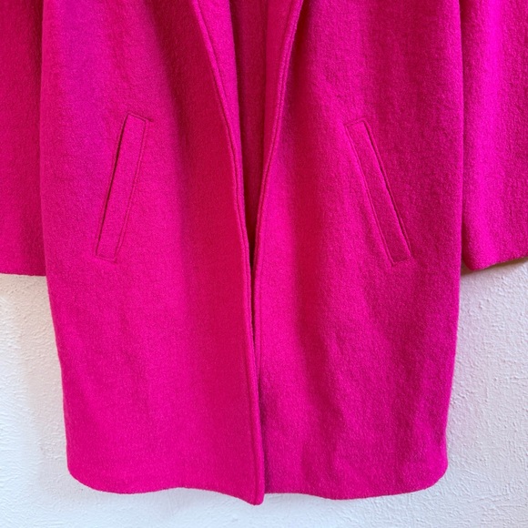 Rachel Zoe magenta wool blend long jacket - Picture 5 of 8